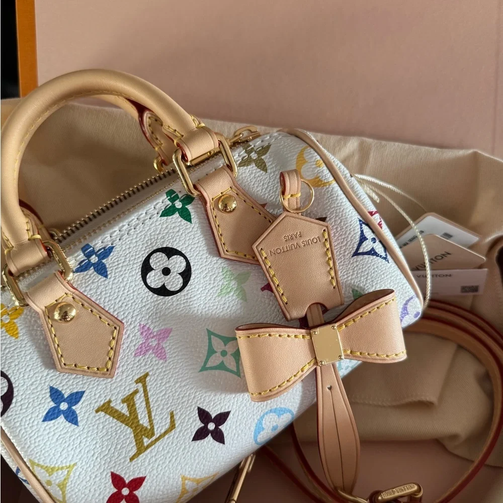 Louis Vuitton Murakami Nano Speedy Multicolor Monogram Handbag New with Tags